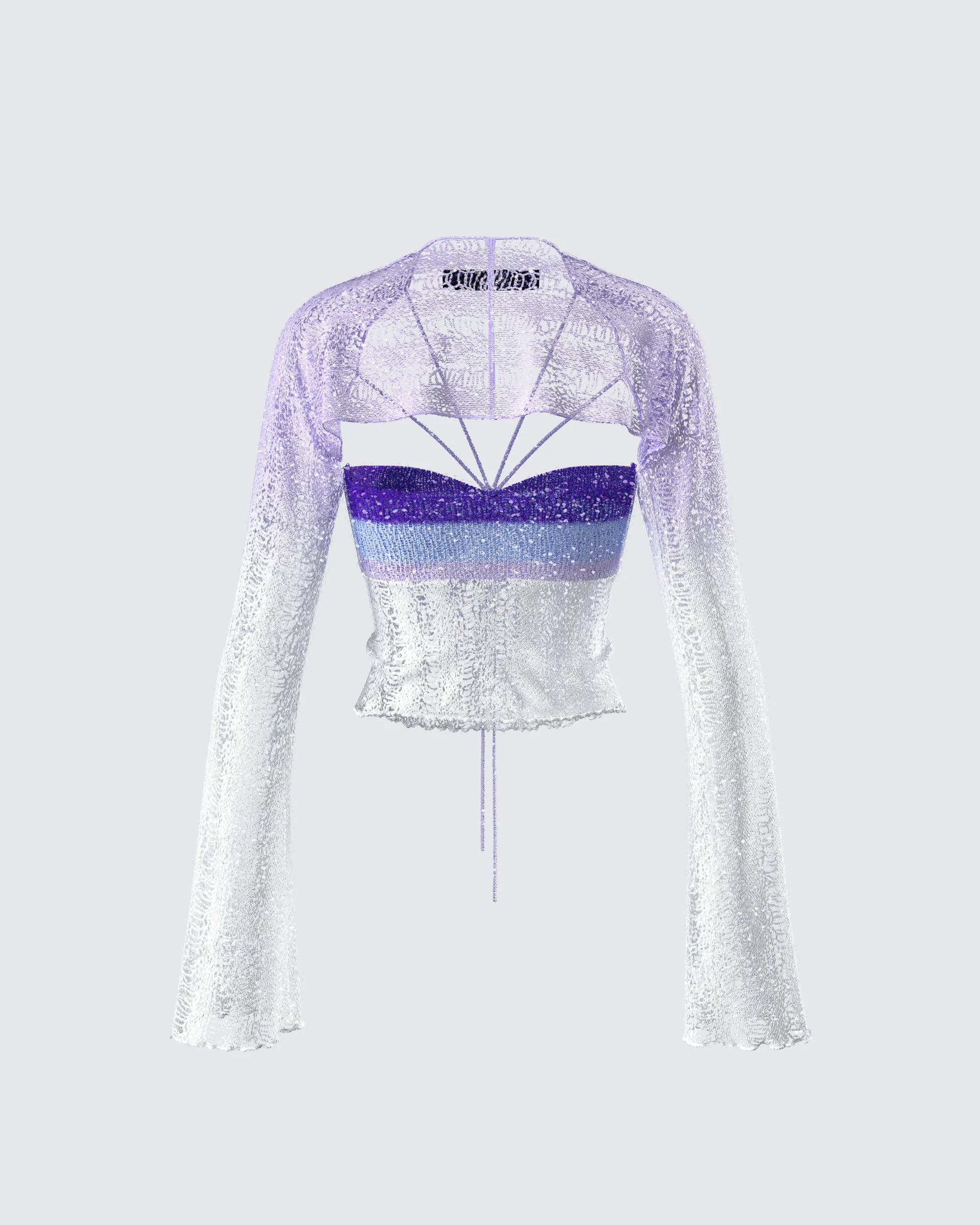 Vanessa Purple Sequin Knit Top - Image 3