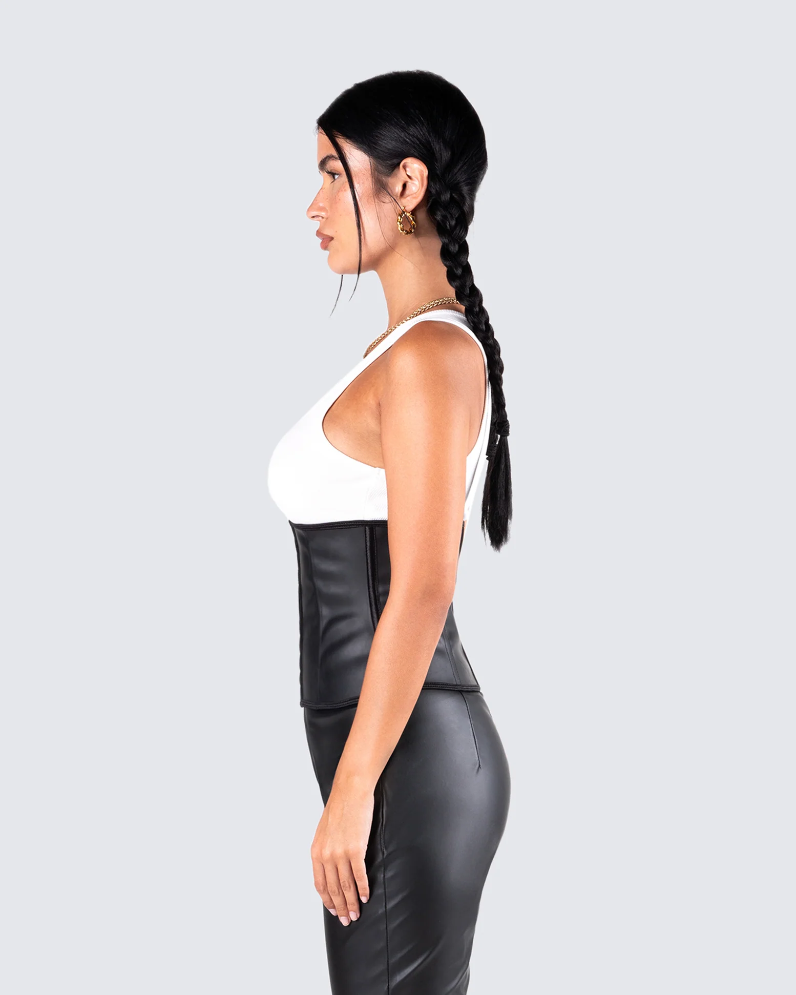 Vanya Black Compression Corset Top - Image 5