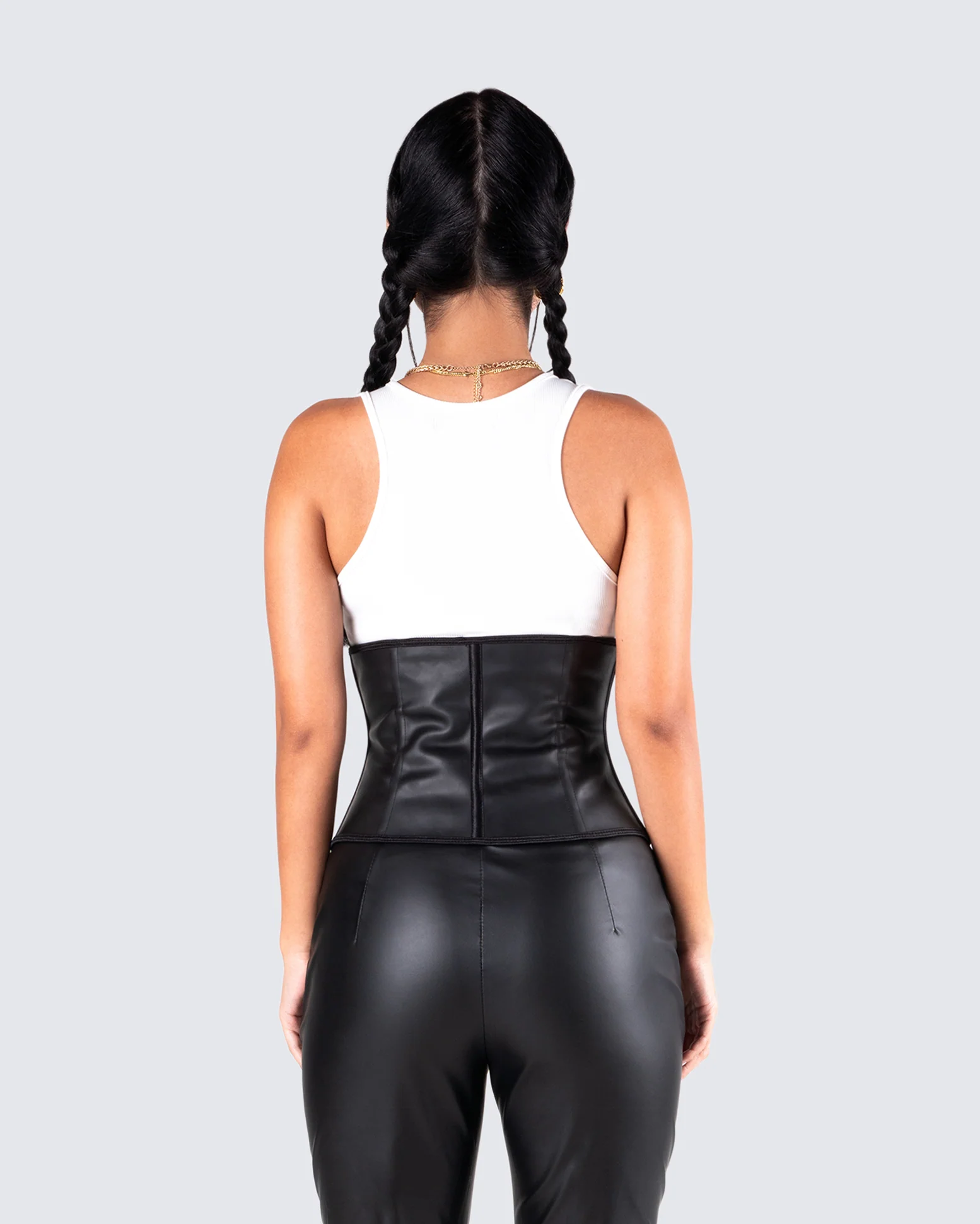 Vanya Black Compression Corset Top - Image 6