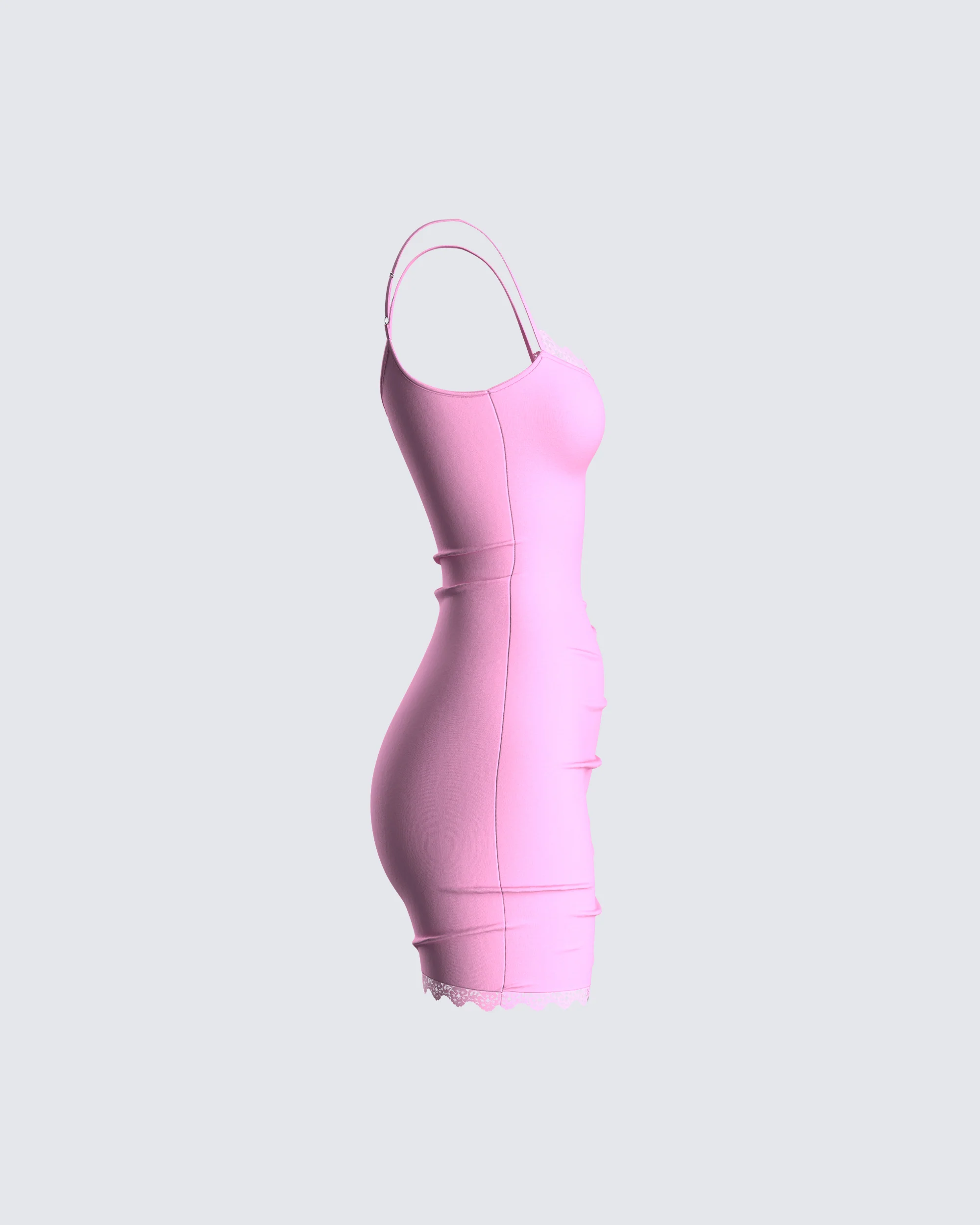 Veronica Pink Jersey Mini Dress - Image 2