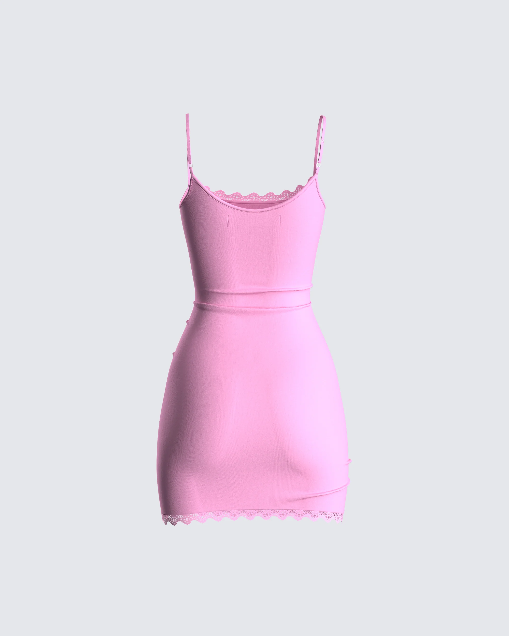 Veronica Pink Jersey Mini Dress - Image 3