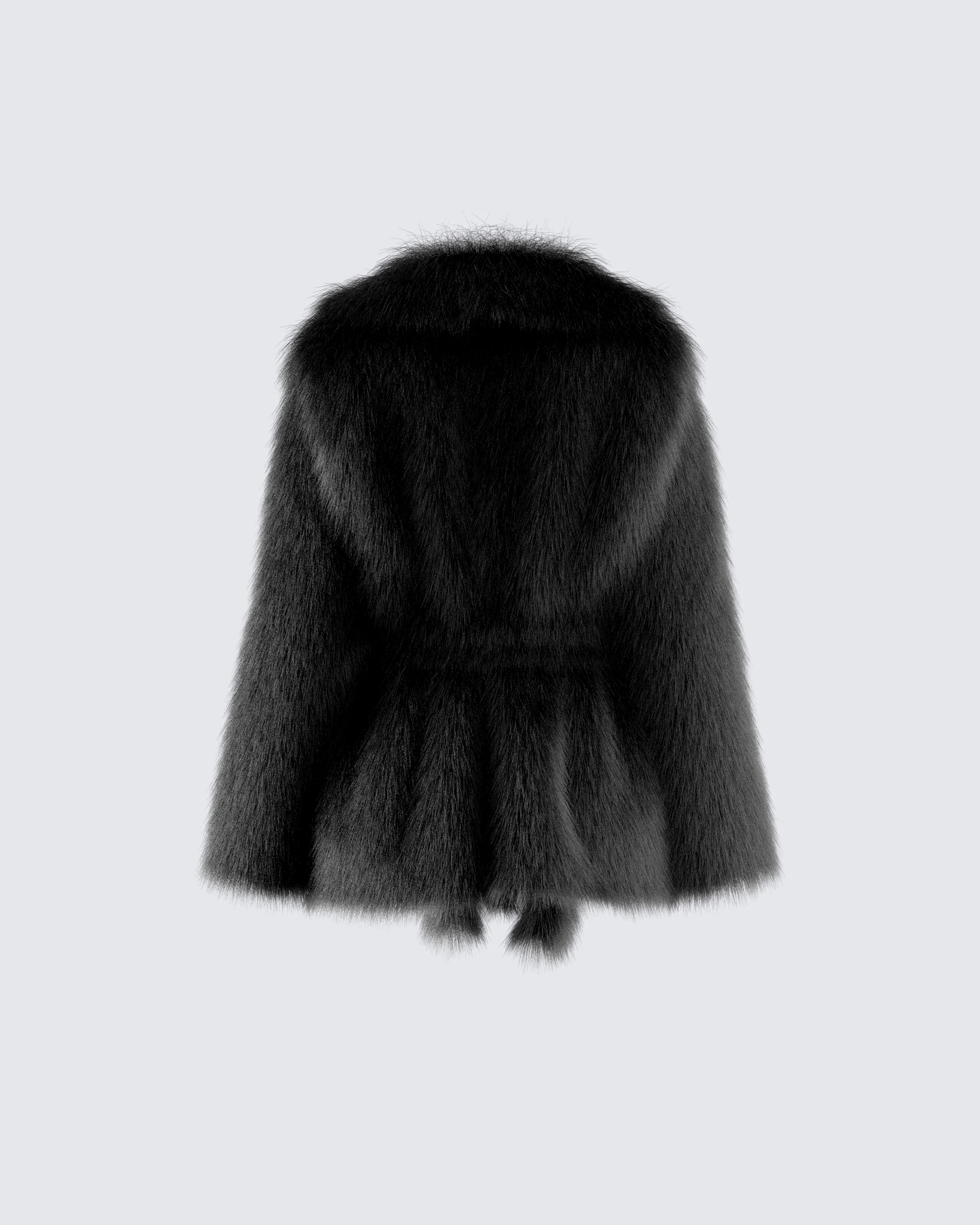Victoria Black Fur Coat - Image 3