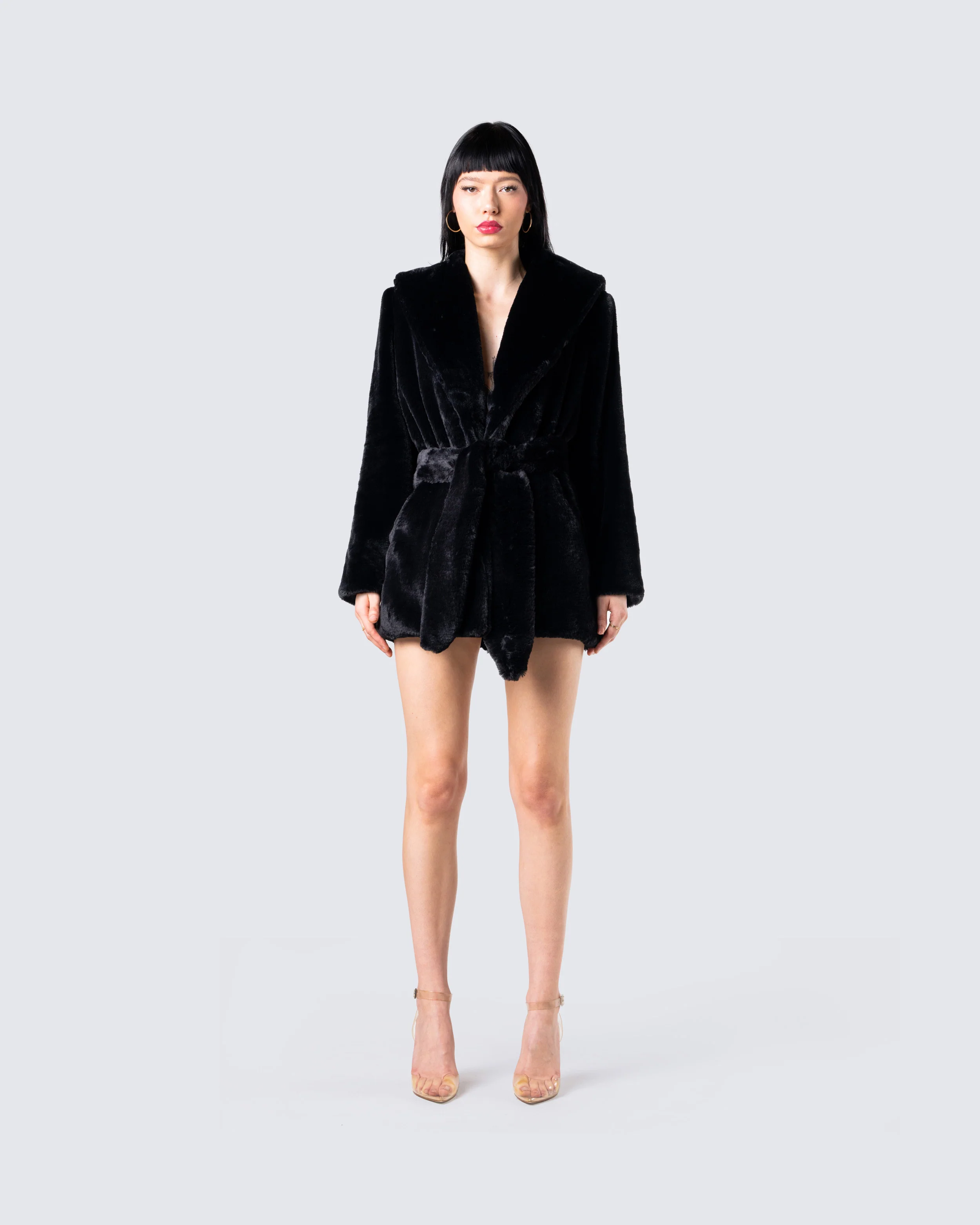 Victoria Black Fur Coat - Image 4