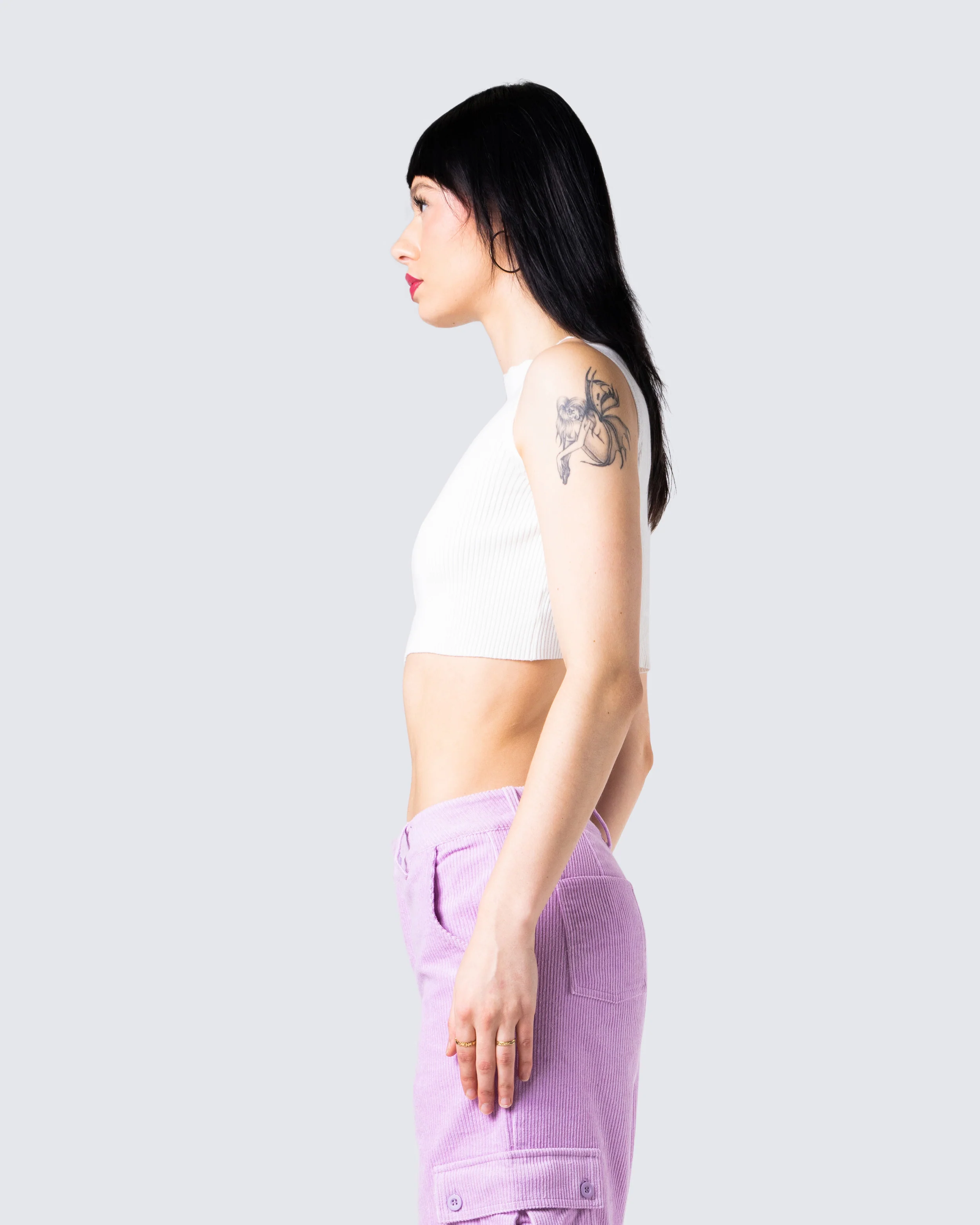 Vita White Cropped Tank - Image 5