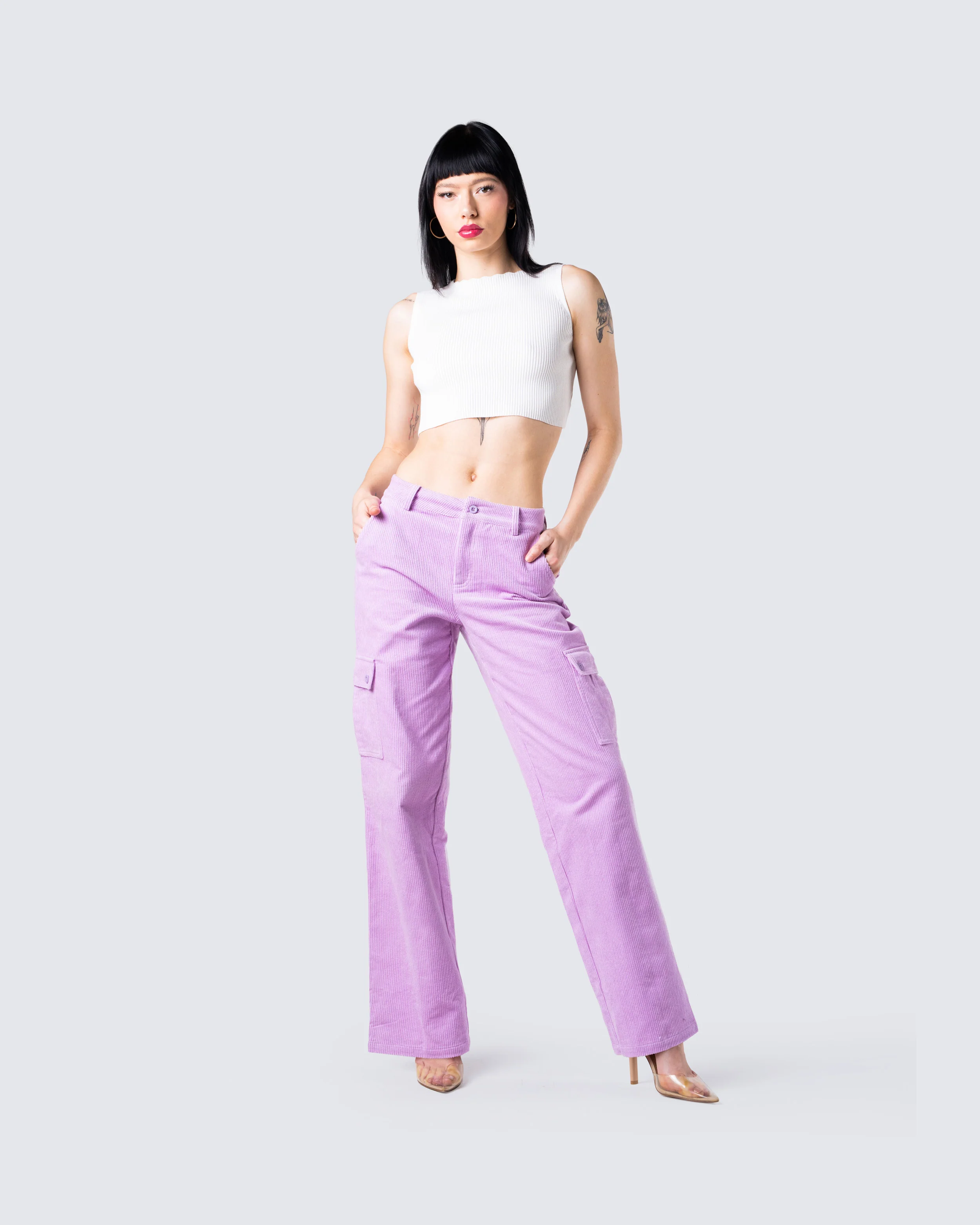 Vita White Cropped Tank - Image 8