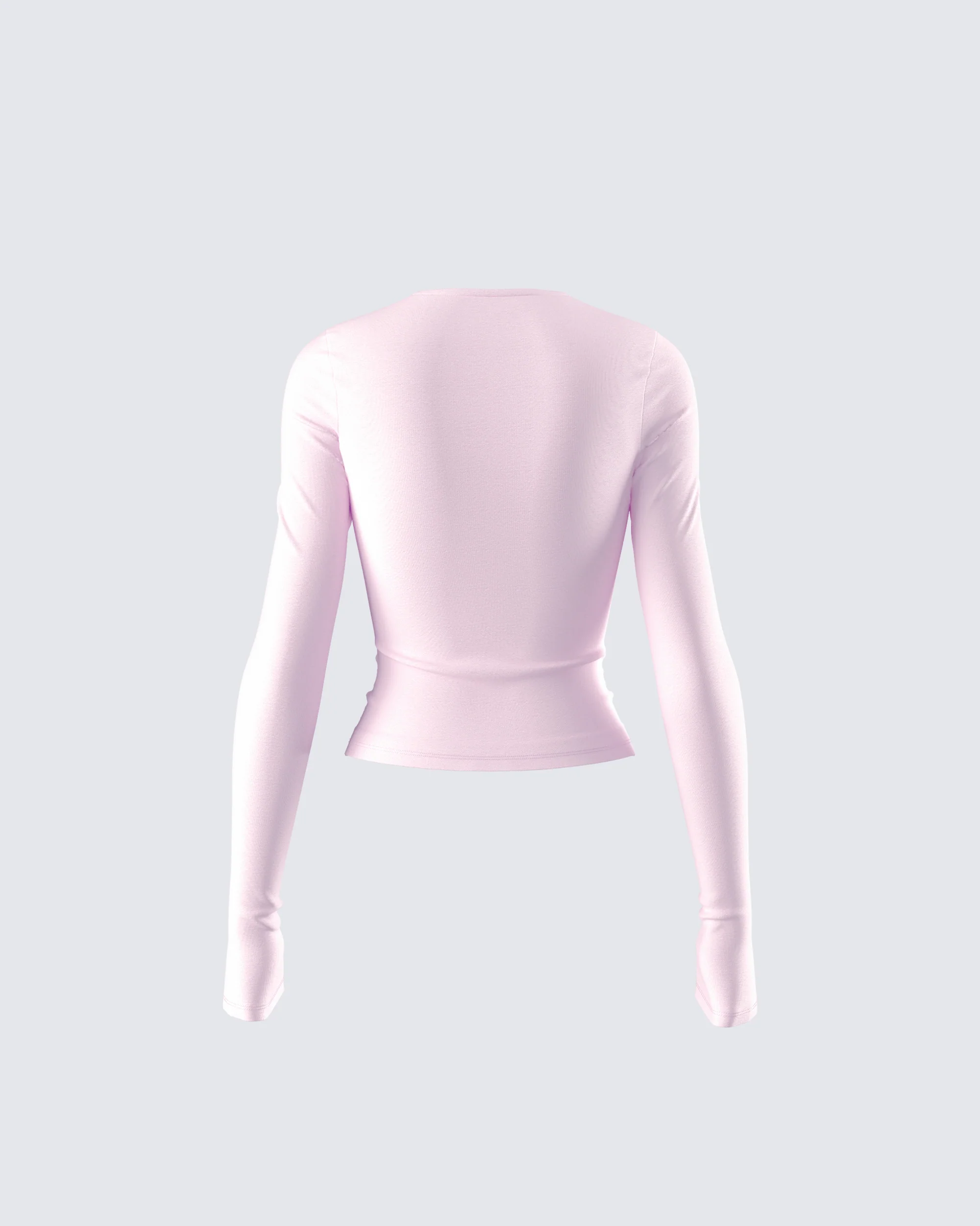 Vivi Pink Jersey Long Sleeve Top - Image 3