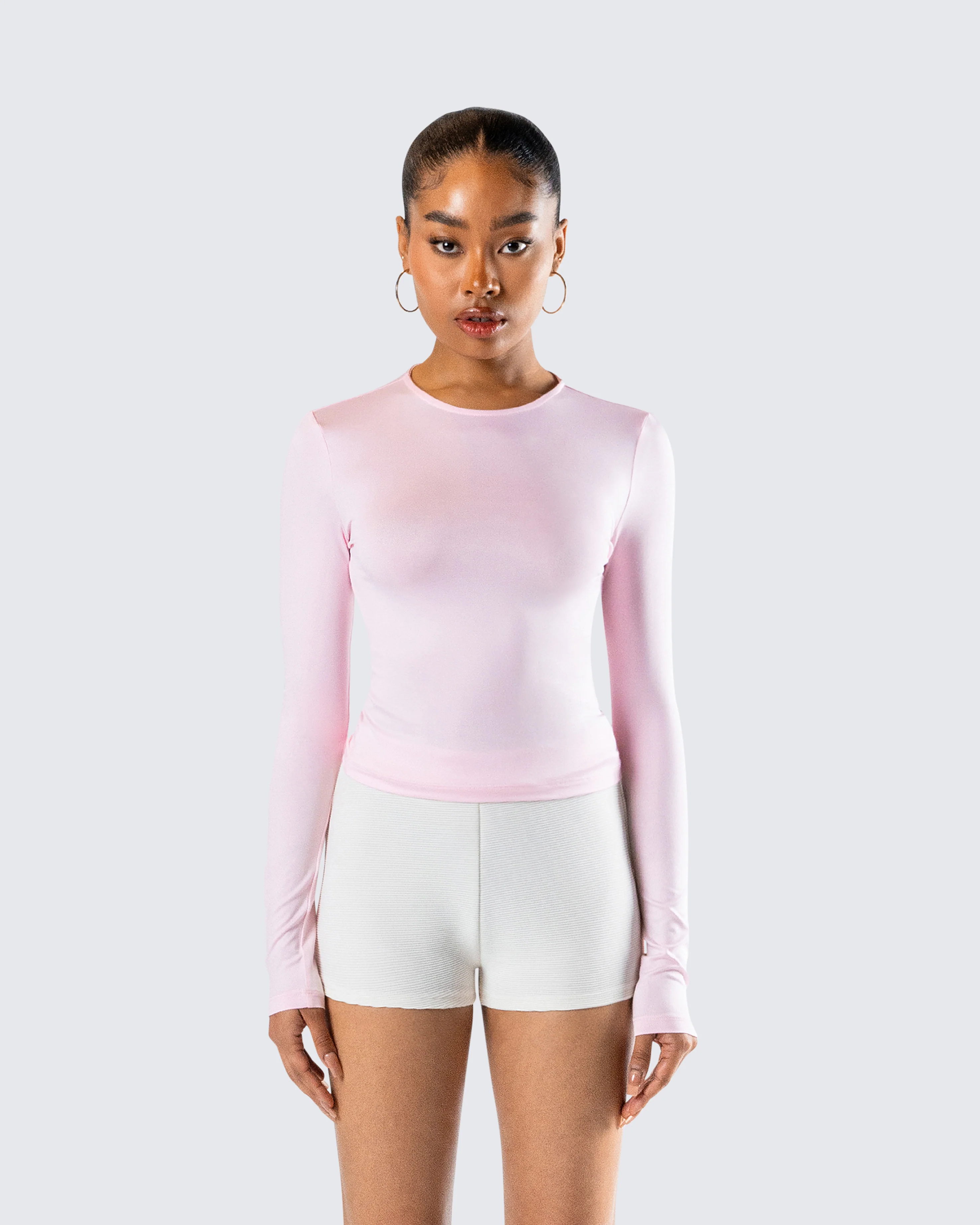 Vivi Pink Jersey Long Sleeve Top - Image 4