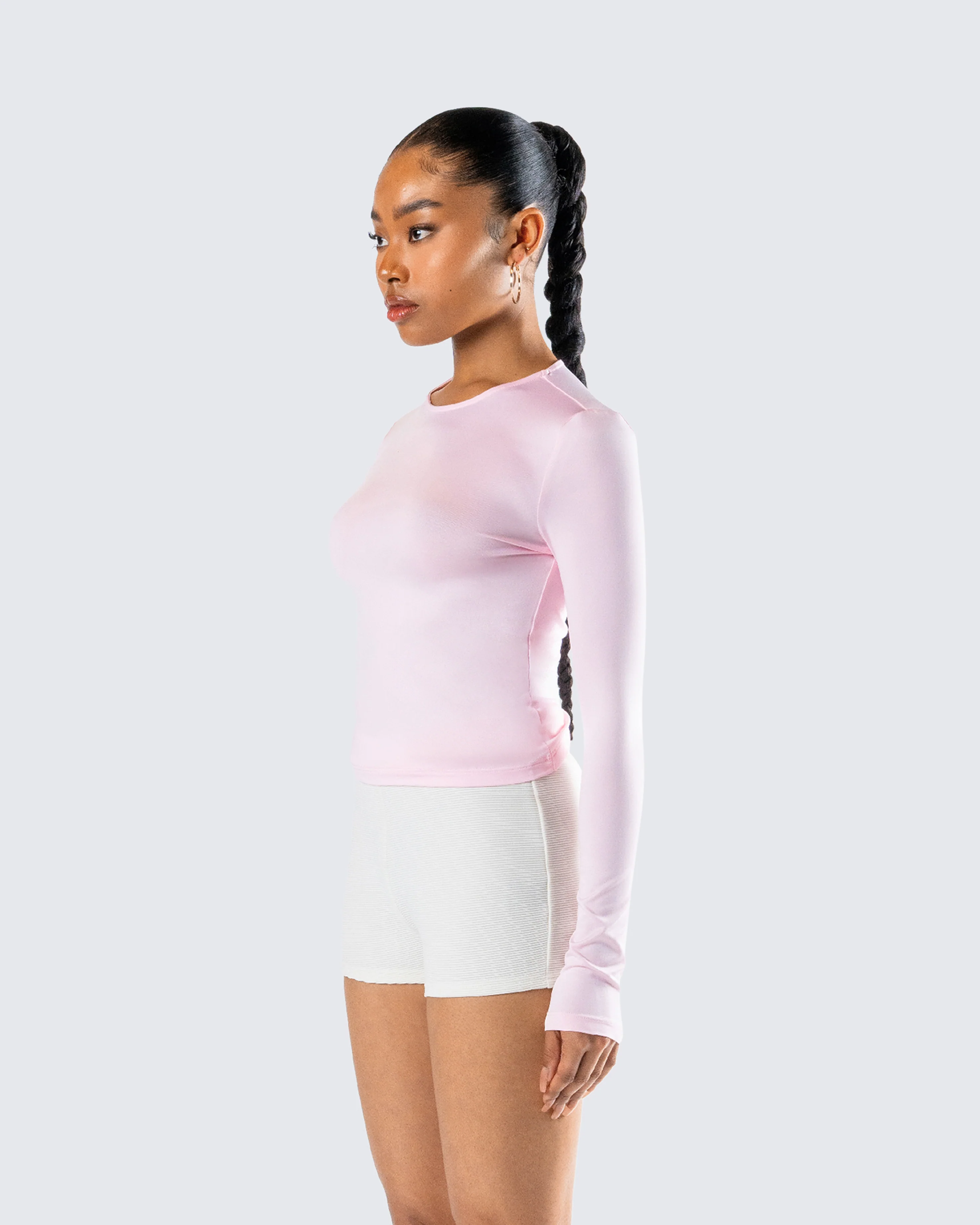 Vivi Pink Jersey Long Sleeve Top - Image 5