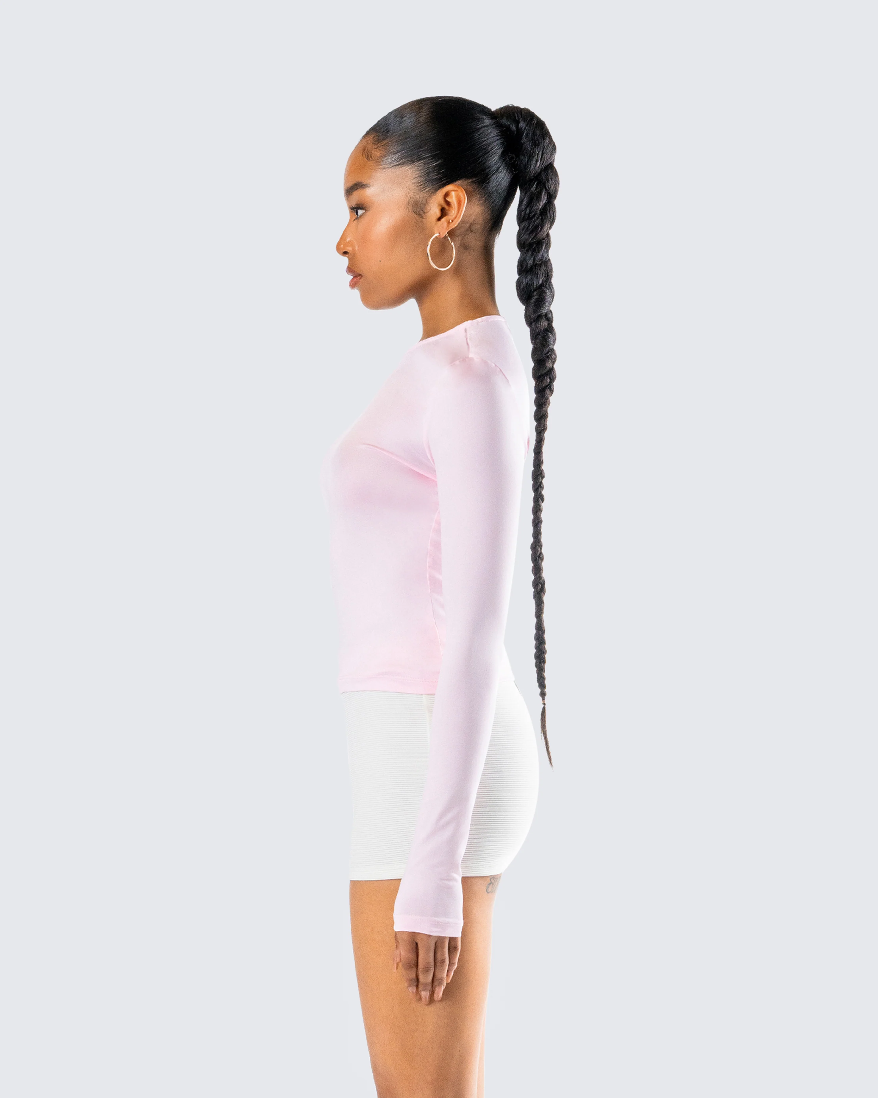 Vivi Pink Jersey Long Sleeve Top - Image 6