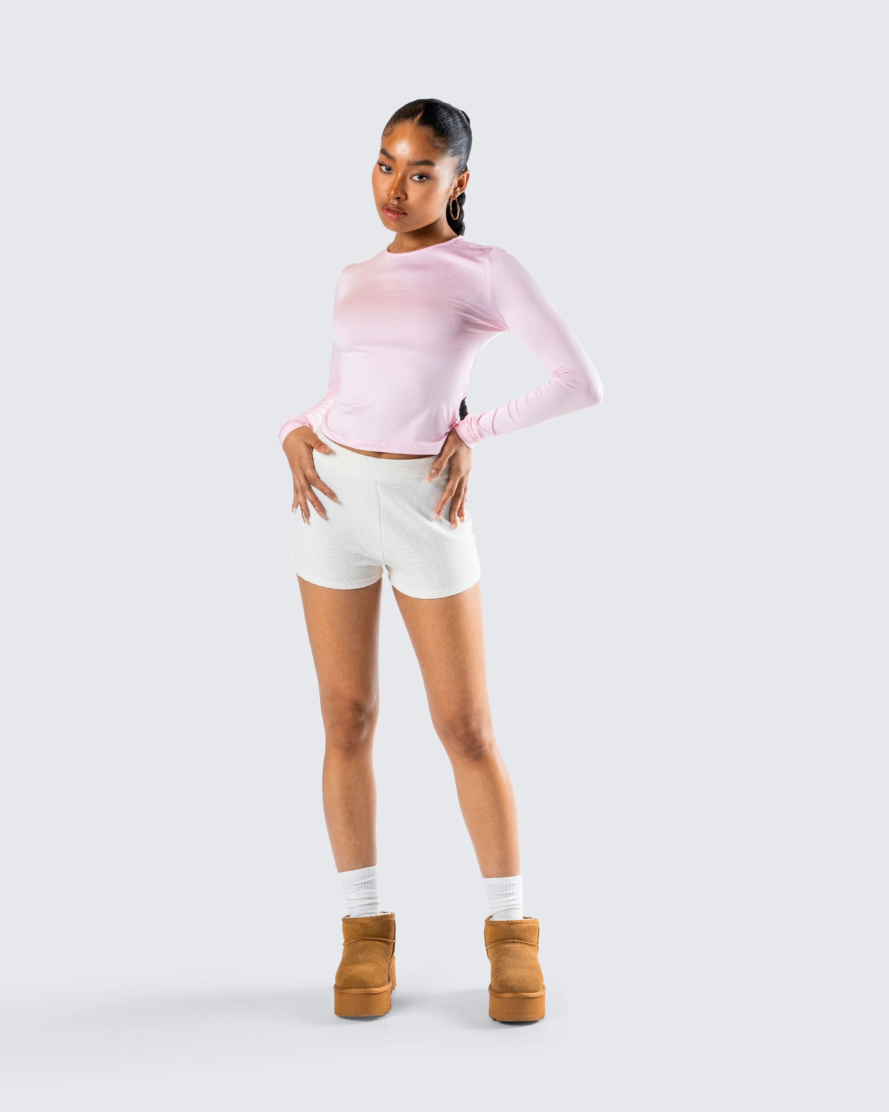 Vivi Pink Jersey Long Sleeve Top - Image 9