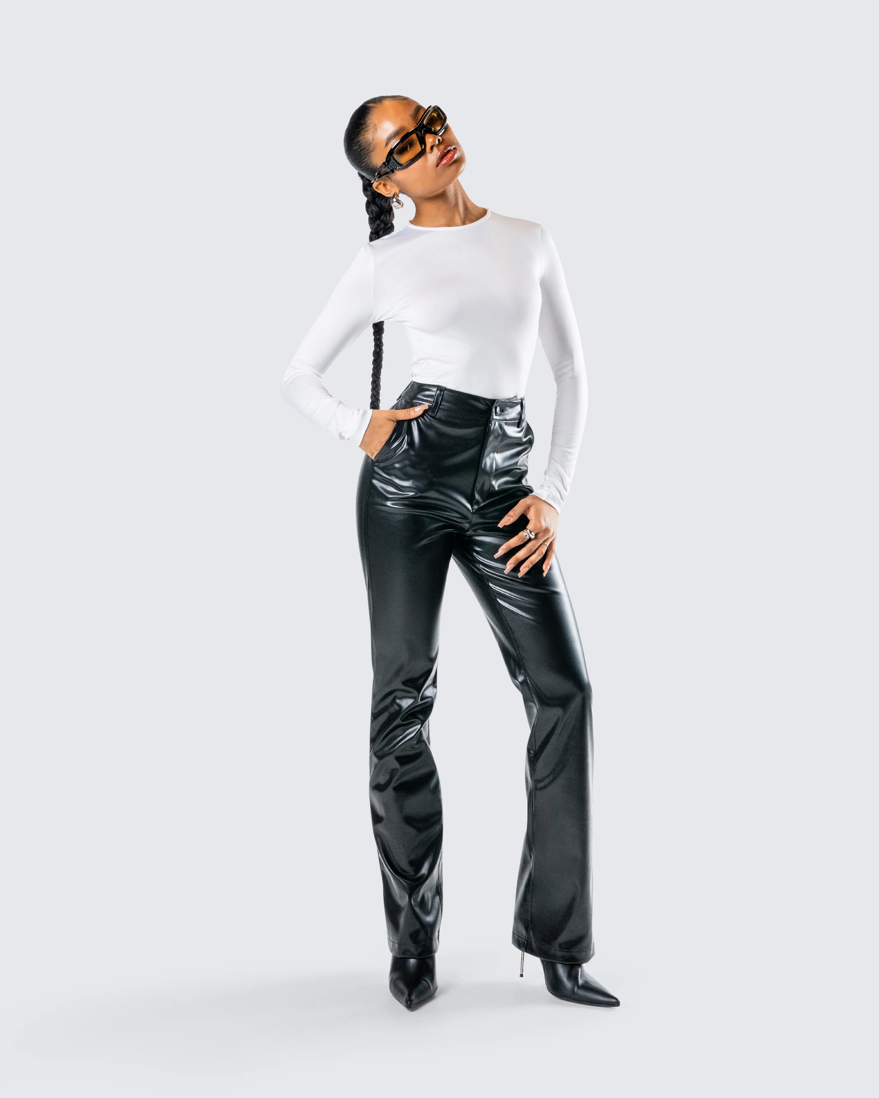 Vivi White Jersey Long Sleeve Top - Image 9