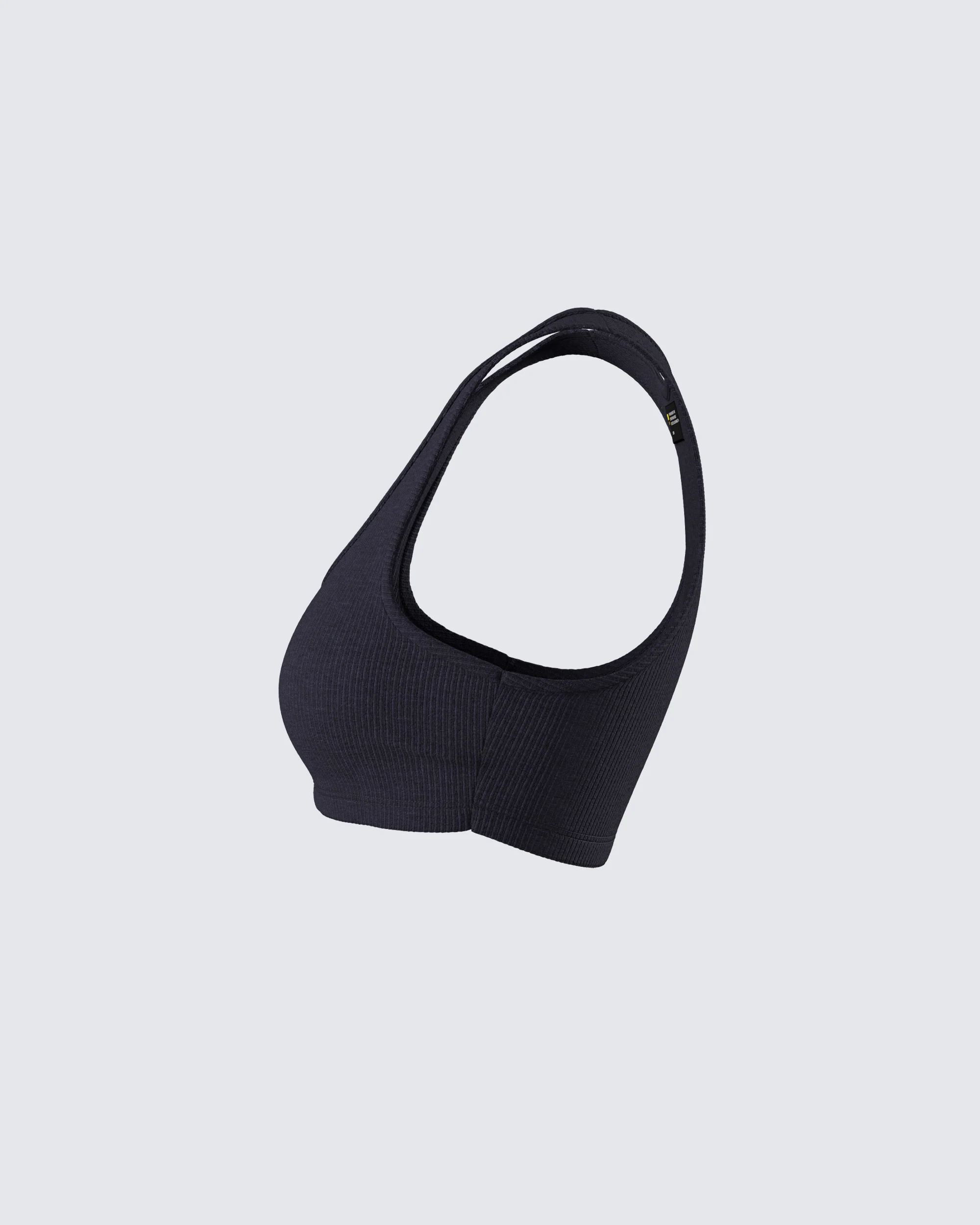 Waverly Black Ribbed Tank Top - Image 2