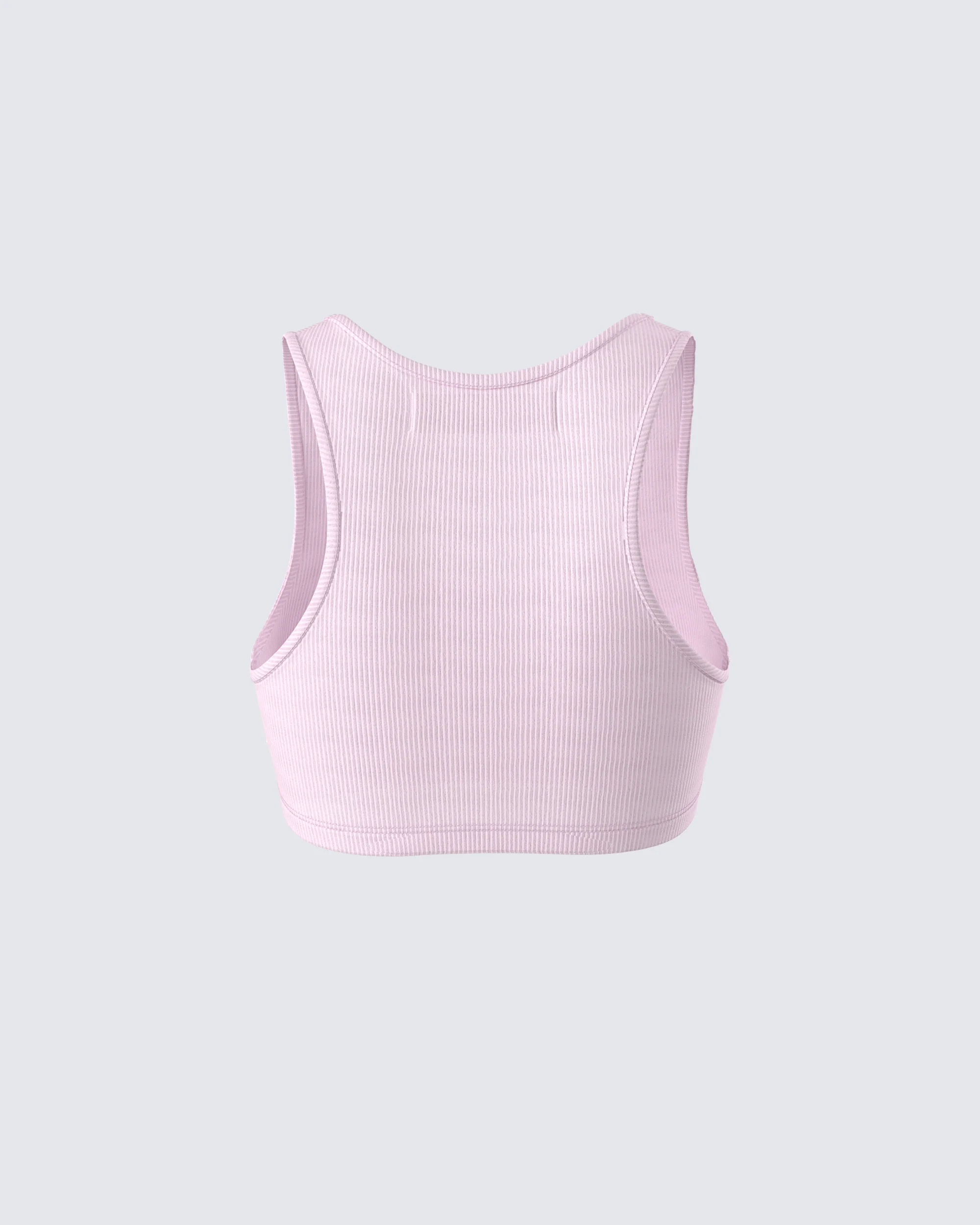Waverly Pink Ribbed Tank Top - Image 3