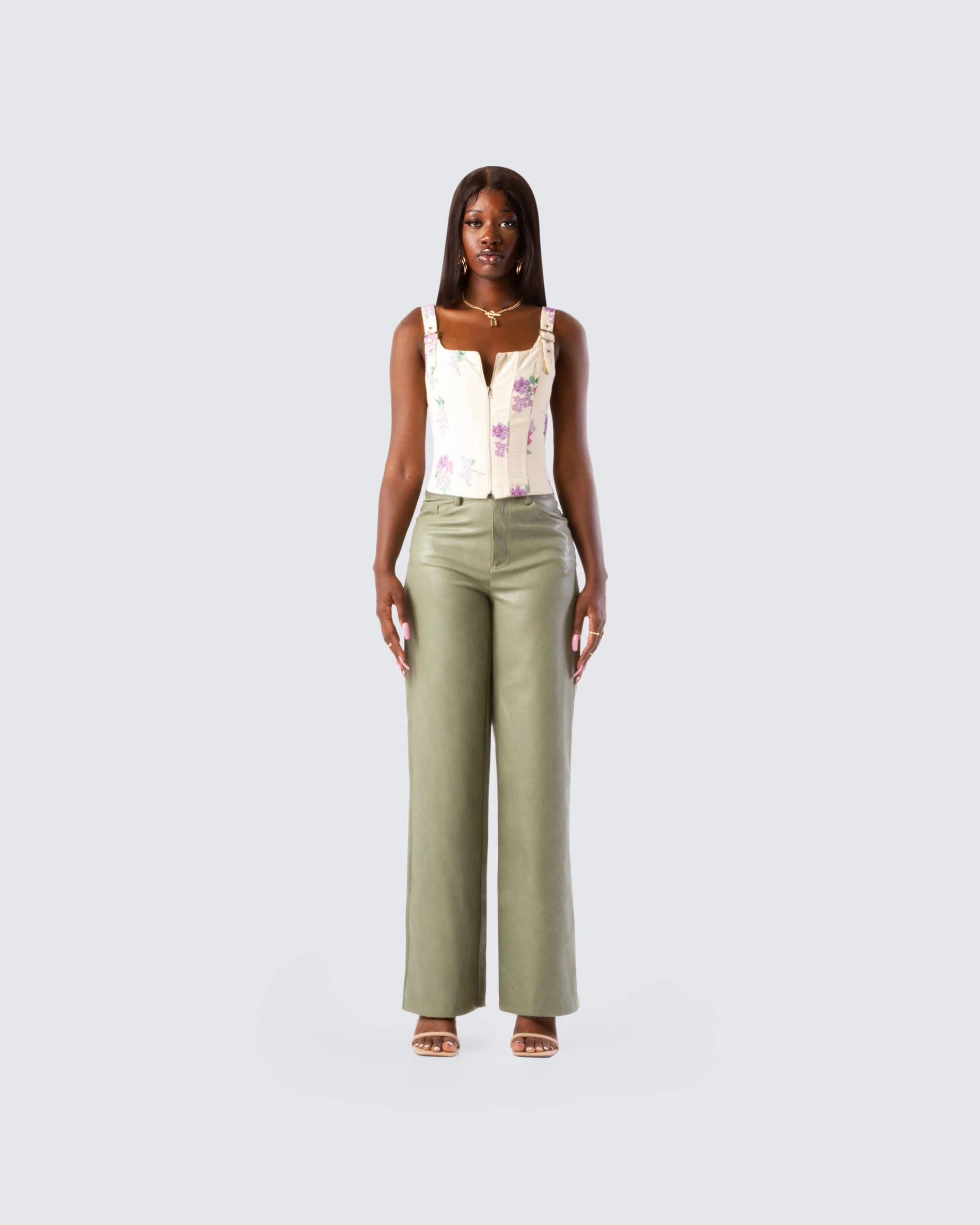 Winona Flower Print Corset Top - Image 4