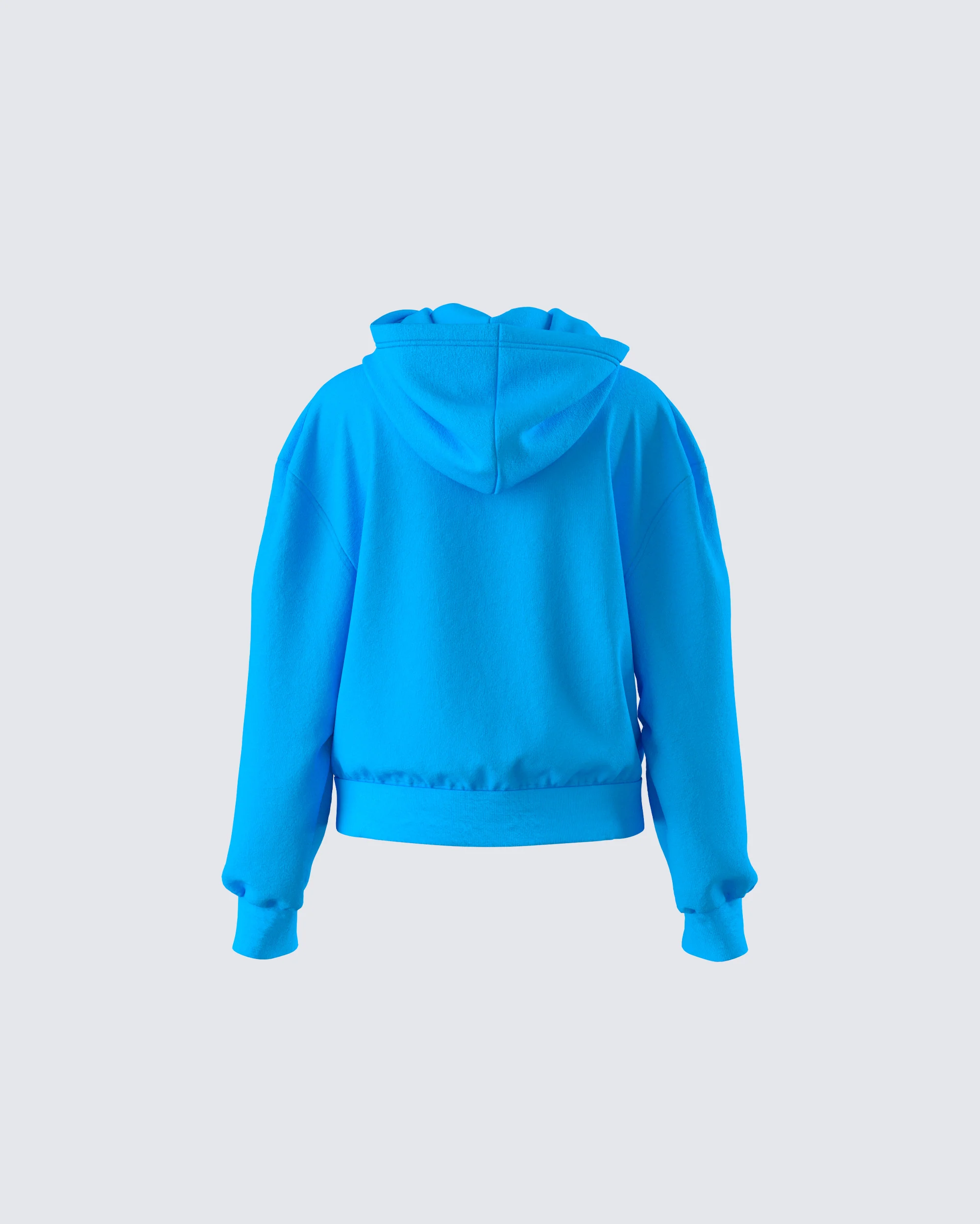 Yamuna Blue Fleece Hoodie - Image 3