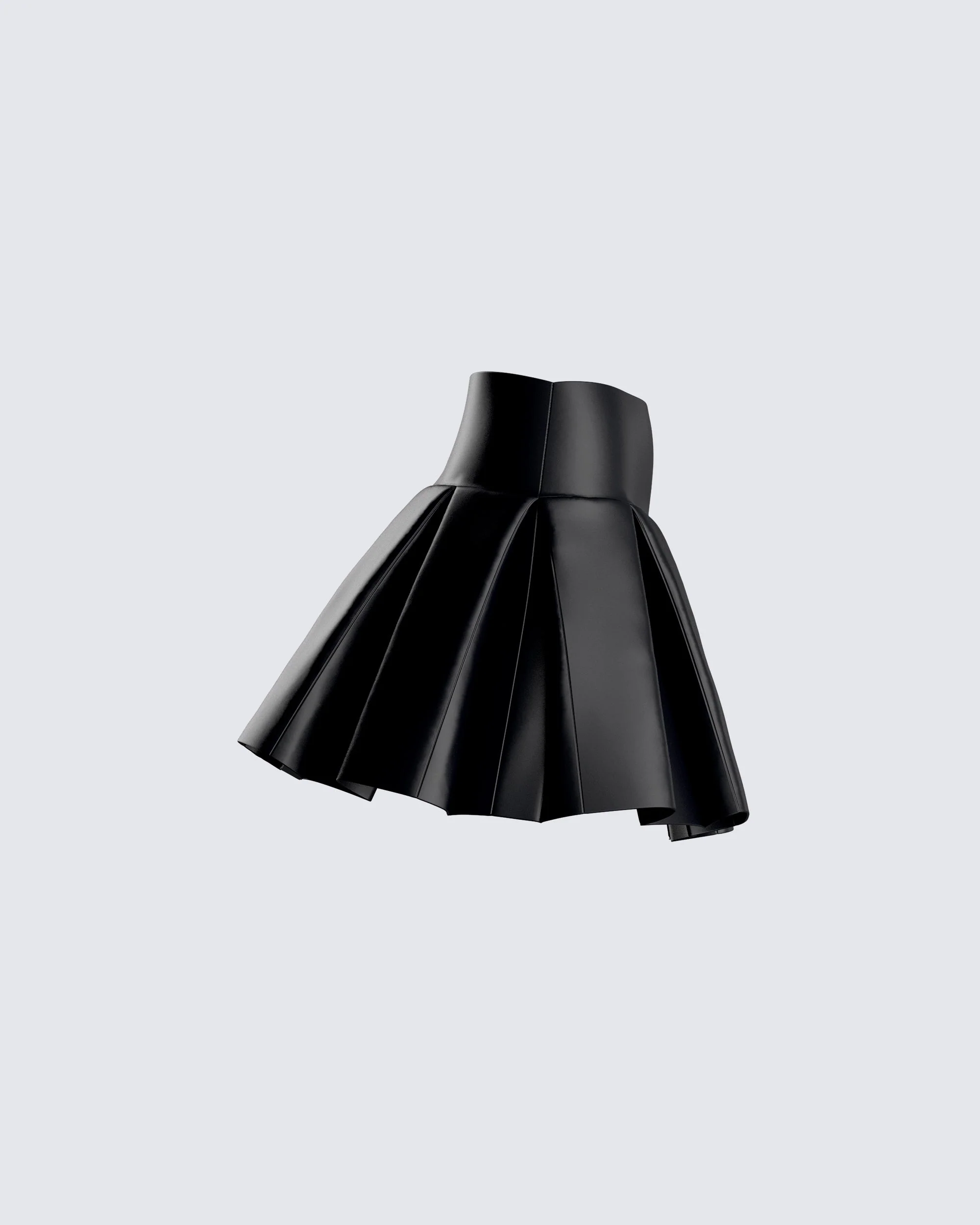 Yasmin Black Vegan Leather Skirt - Image 2