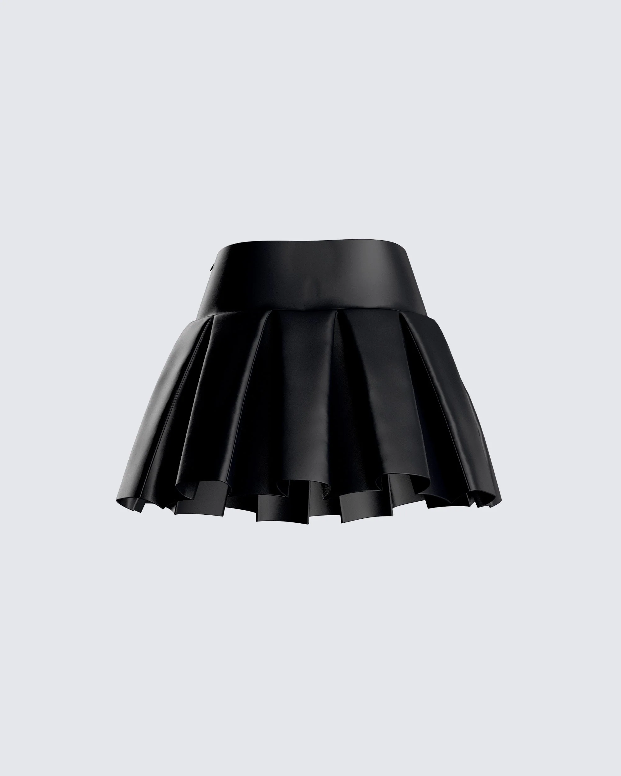 Yasmin Black Vegan Leather Skirt - Image 3