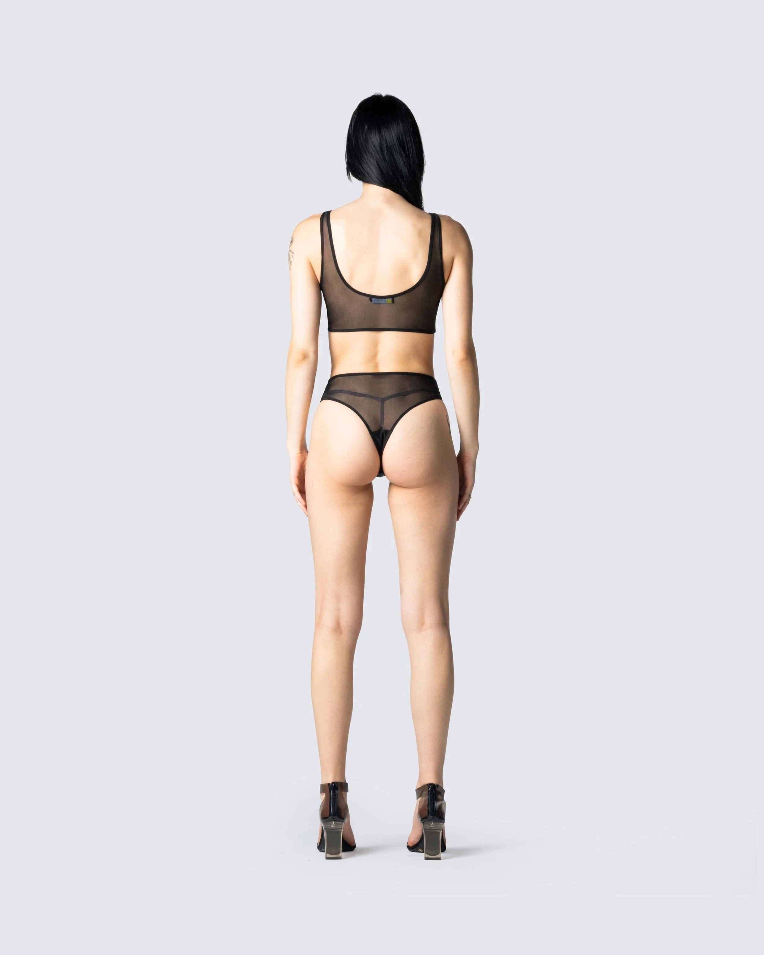 Yuna Black Mesh Bodysuit - Image 6