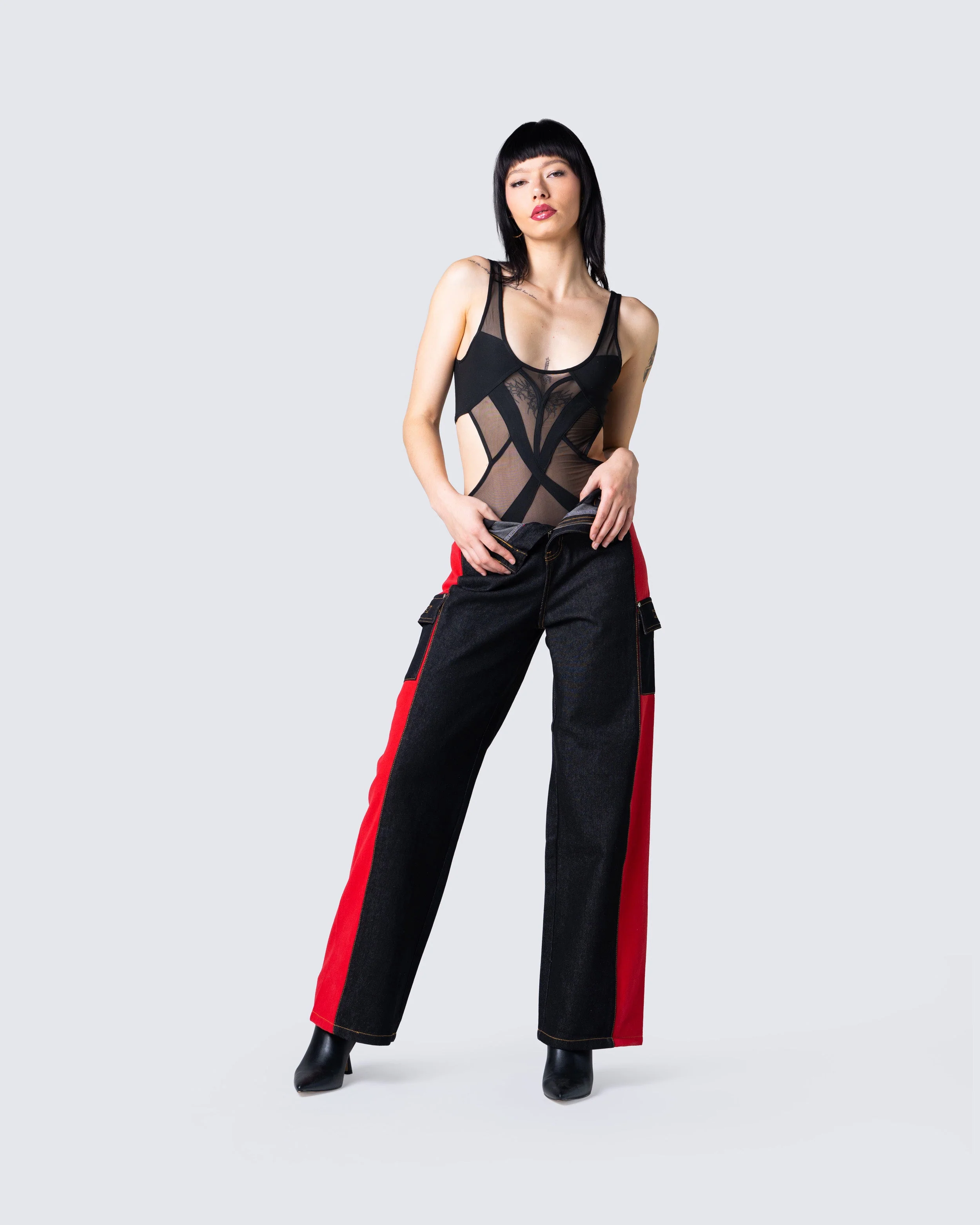 Yuna Black Mesh Bodysuit - Image 7