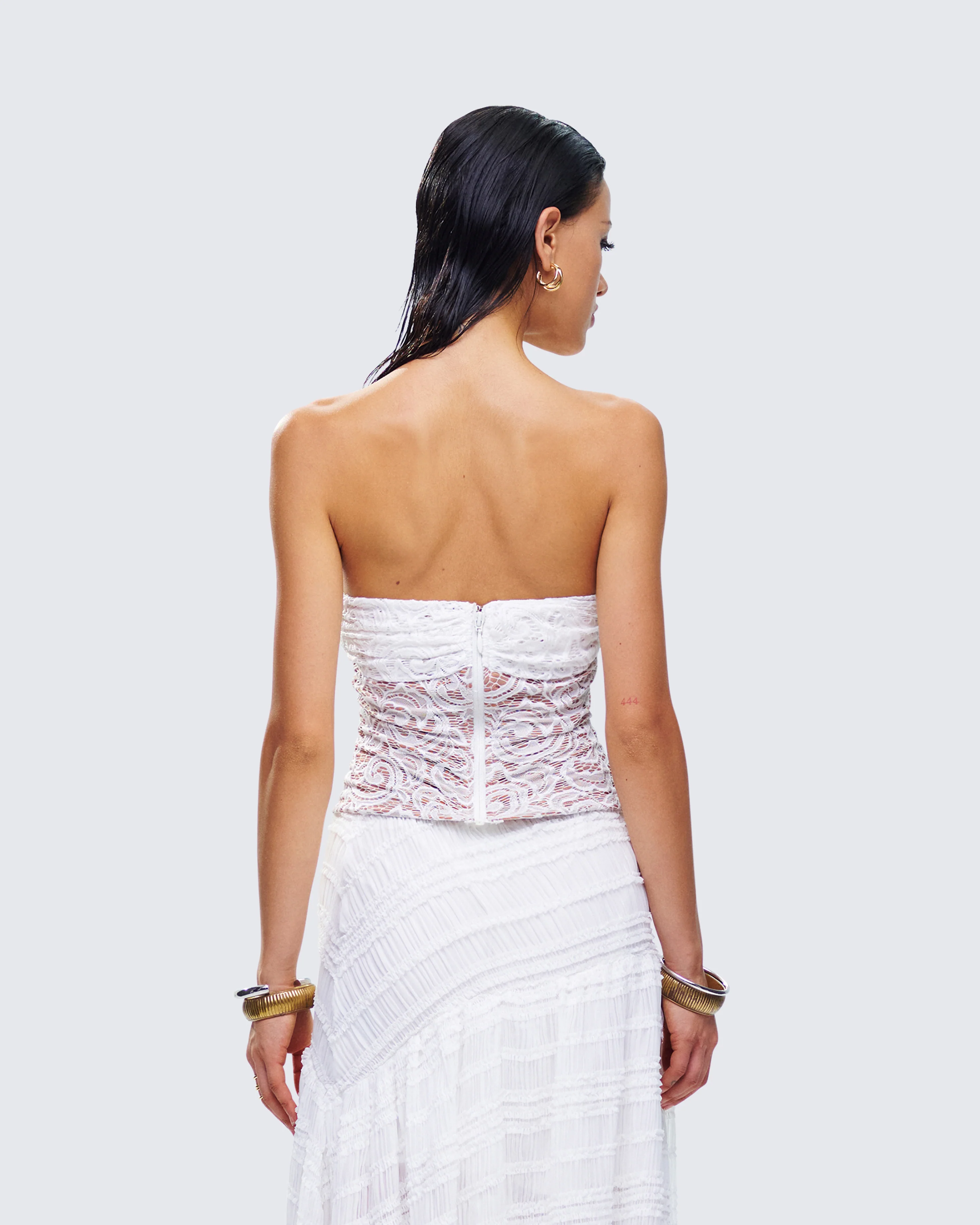 Zaya White Lace Corset Top - Image 7