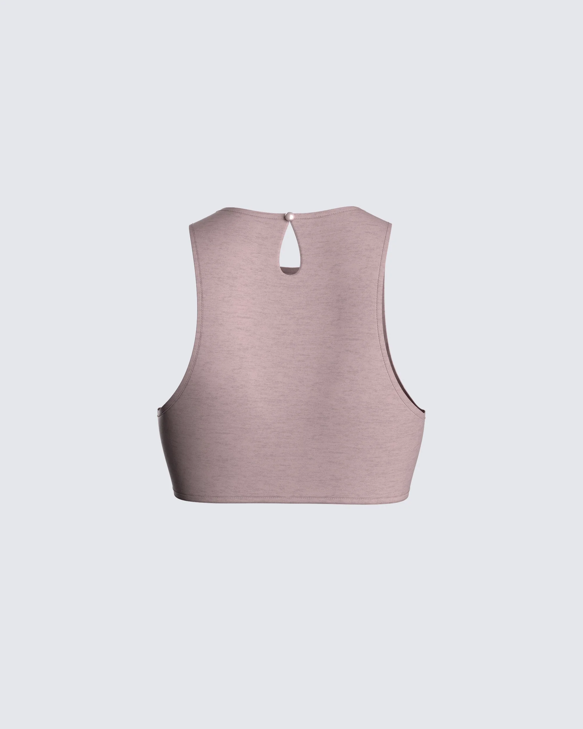 Zoe Taupe Cropped Top - Image 3