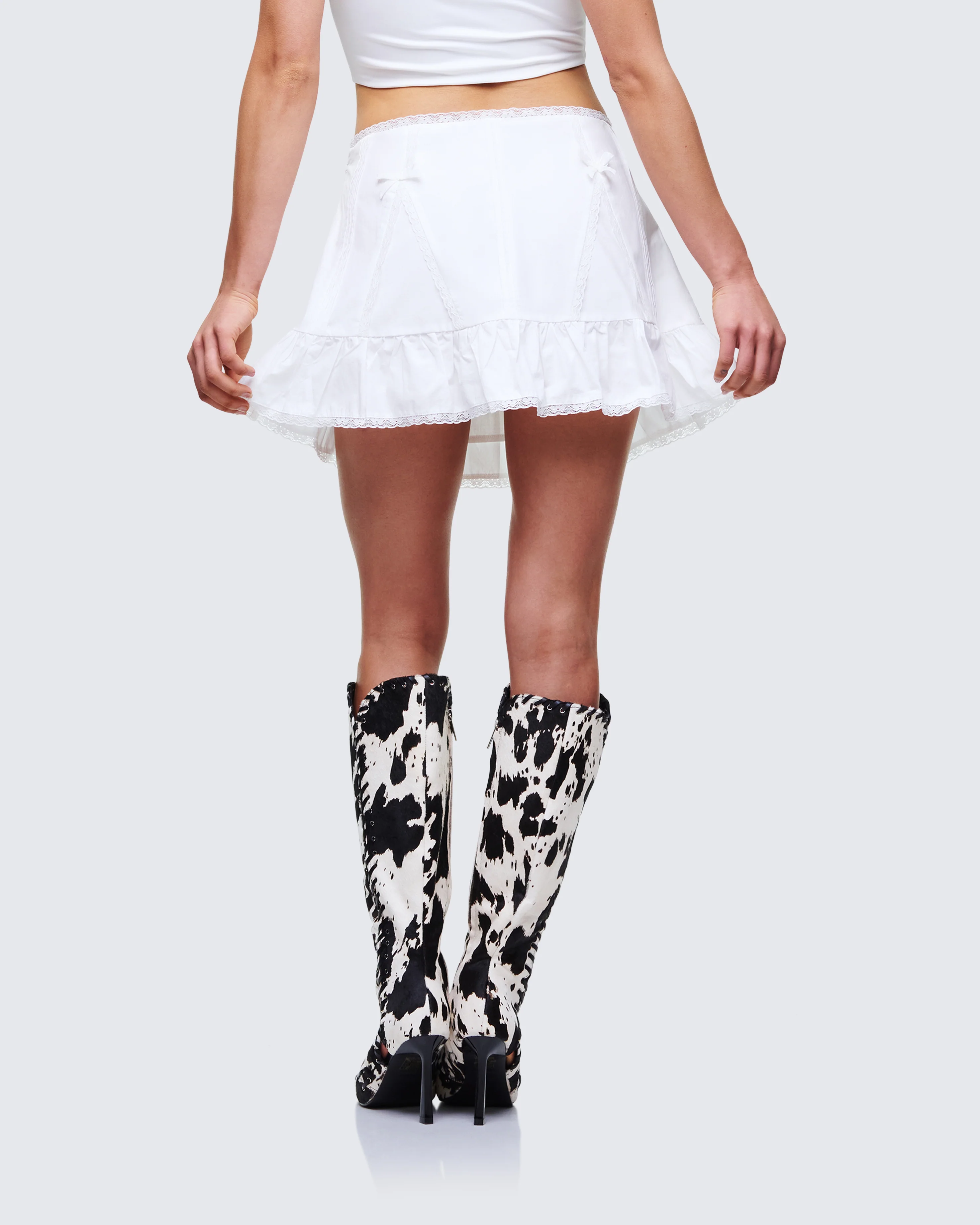 Zoella Ivory Ruffle Mini Skirt - Image 4