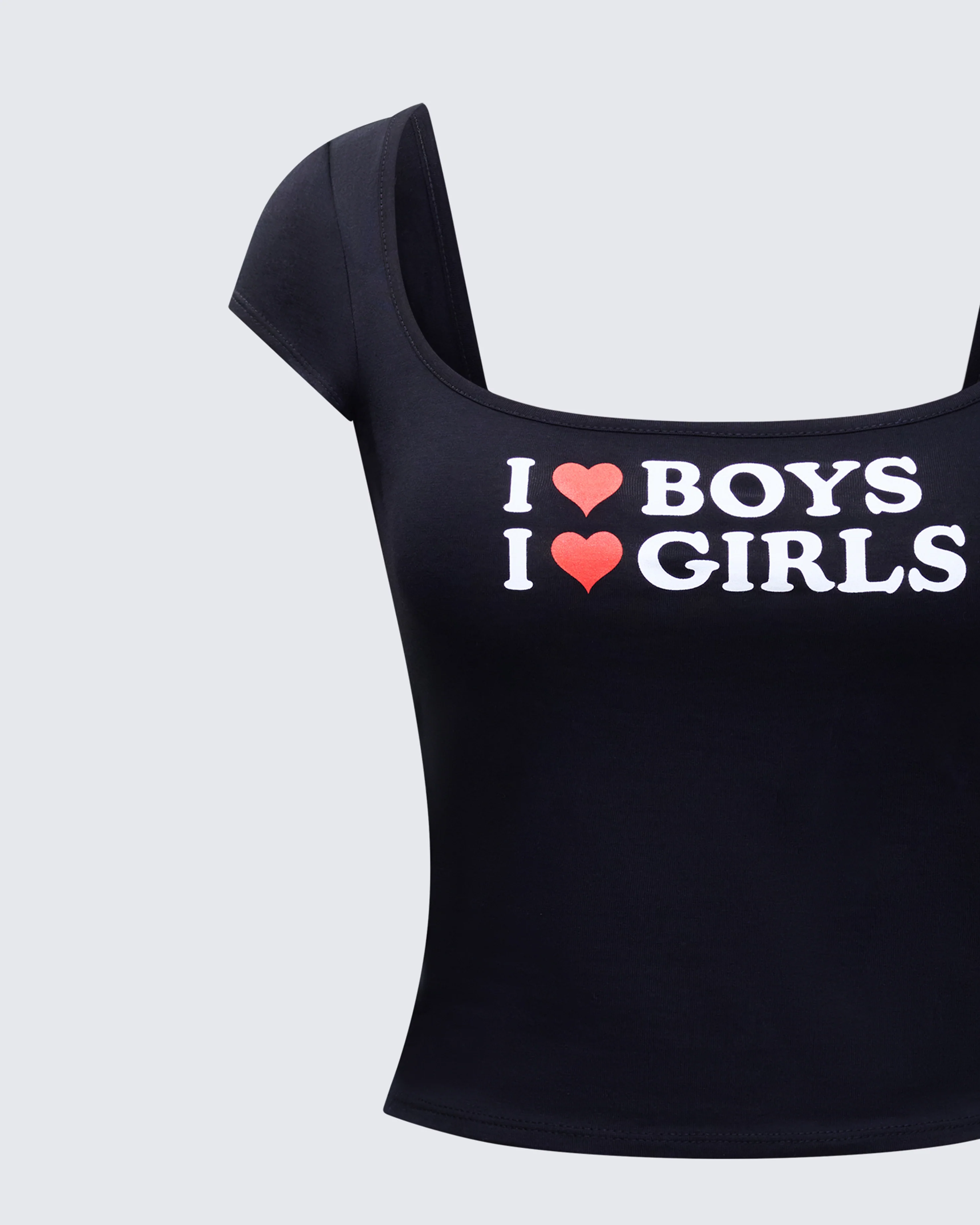 Zoya Black Slogan Scoop Neck Tee - Image 6